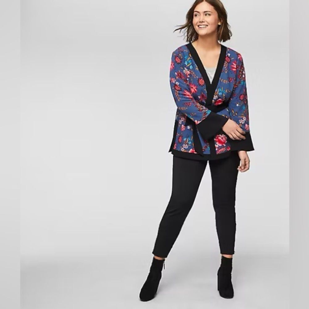 Loft Floral‎ Kimono Cardigan Sz 22